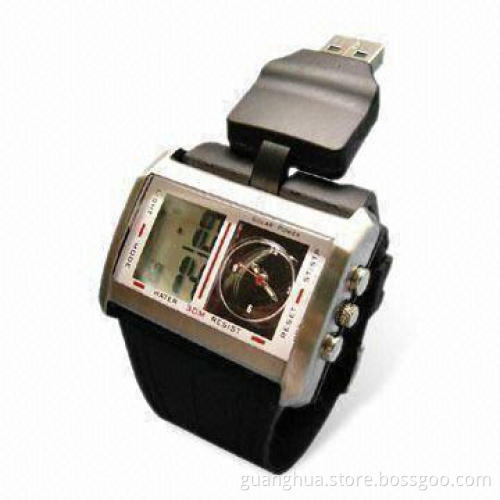 Solar Watch with Solar Dual Power and 12/24 Hours Mode Selection